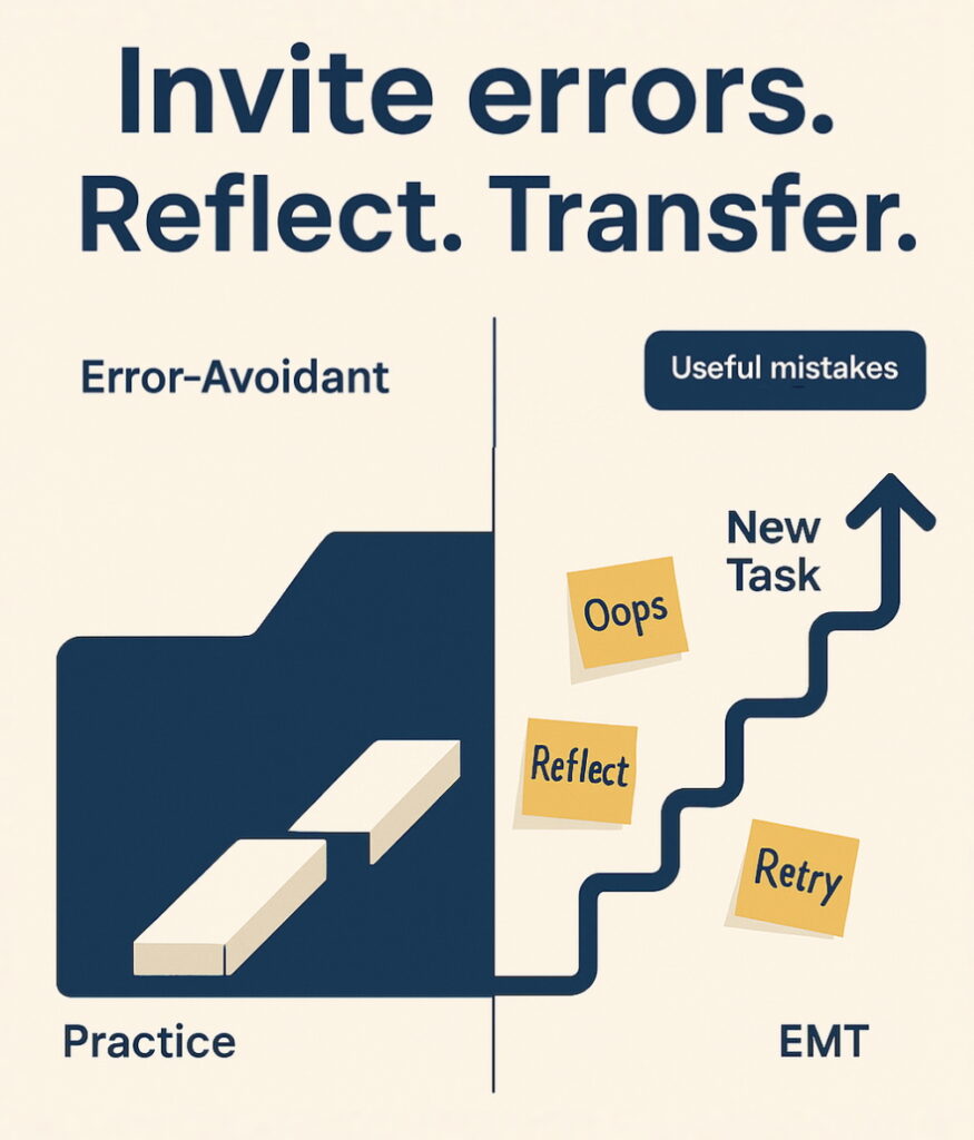 Invite errors. Reflect. Transfer.